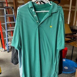 Masters green Striped Polo Shirt